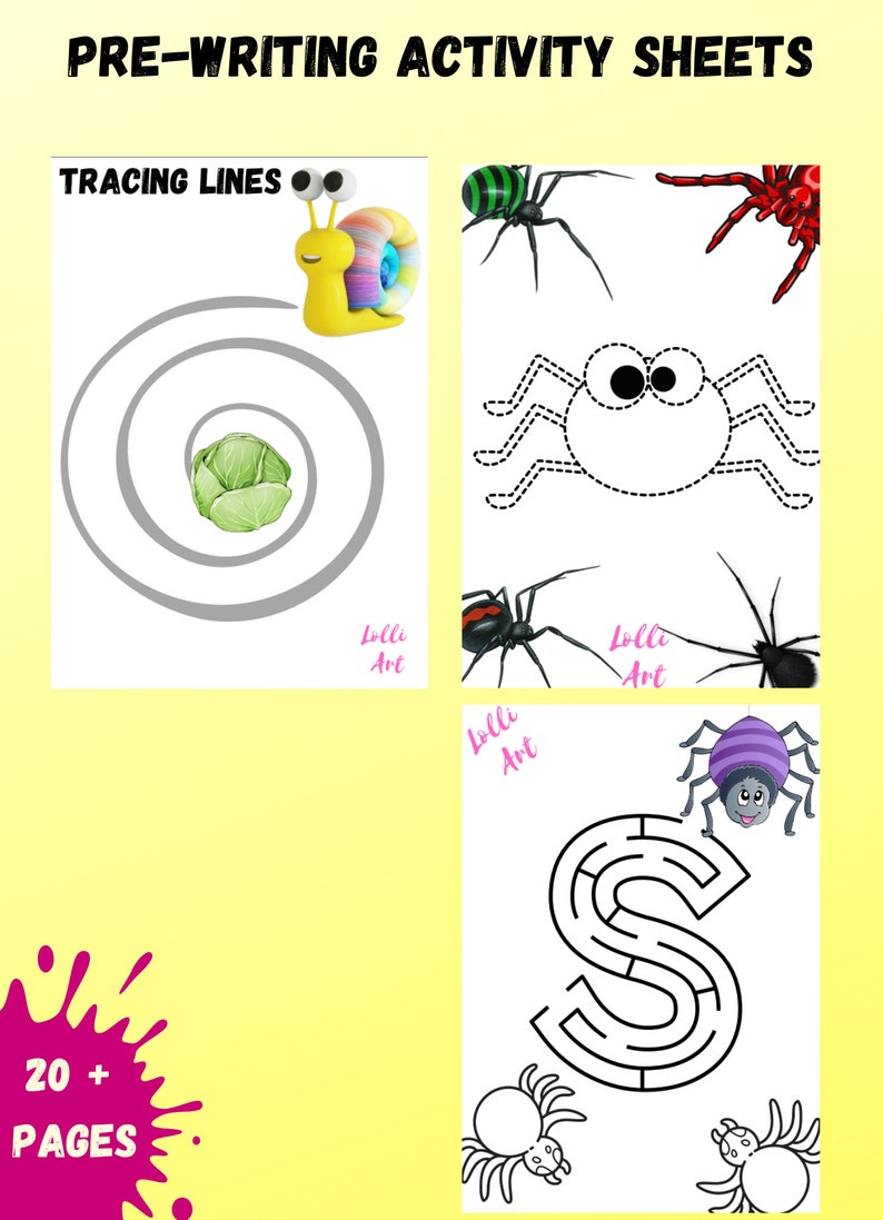 Line Tracing Worksheets 1 fine motor skills, practice, homeschool, education, pre-k, pre writing, teaching, printable, instant download