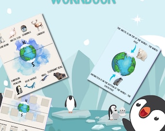 Polar Unit Study, The Arctic and Antarctic, homeschool, learning resource, printable, nature science study, pdf instant digital download