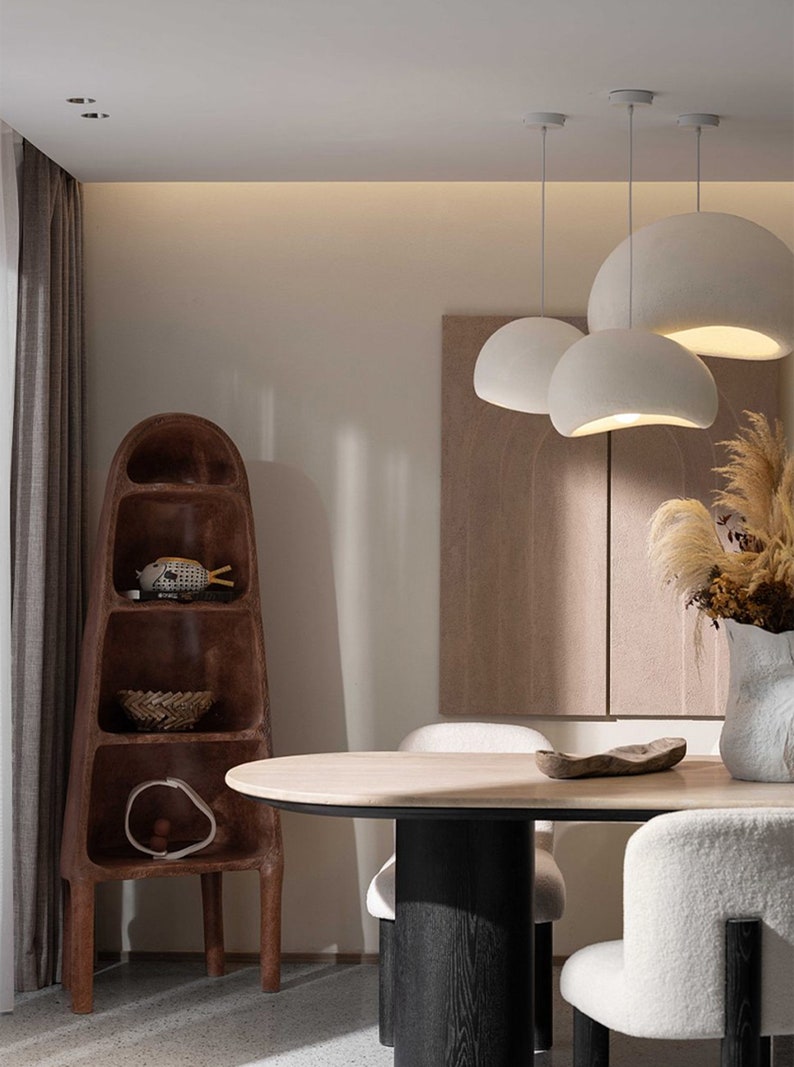 Lámpara De Techo Tilo Nórdico Wabi Sabi E27, Lámpara Colgante LED Para Decoración Del Hogar, Comedor, Cocina, Sala De Tar, Loft - AliExprs 39