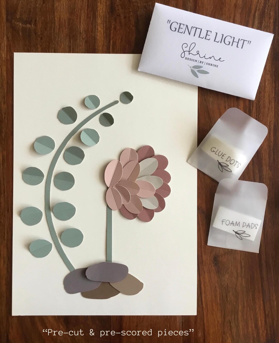 DIY 3D Paper Art Kit | Minimalist Botanical Wall Art | Mindful Craft ...