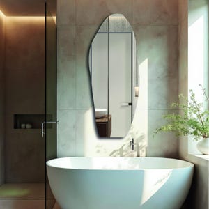 Frameless Irregular Dressing Room Wall Mirror l Unframed Tall Huge Mirror | Elegant Mirror Decor l Custom Design High Quality Custom Mirror