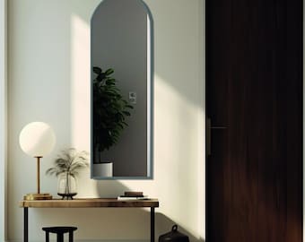 Arched Wall Mirror: Modern Oval Design, Elegant Entryway Decor