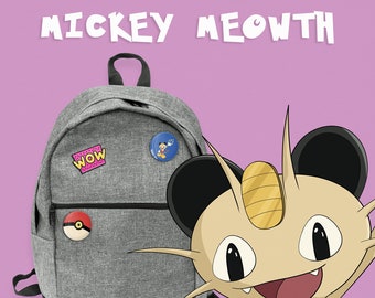 Mickey Meowth Badge Set