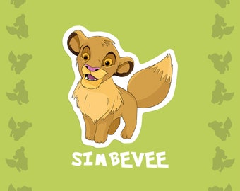 Simbevee Waterproof Vinyl Sticker - Pokemon/Disney Mashup