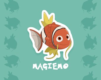 Magiemo Sticker | Magikarp Nemo Mashup, Waterproof Vinyl