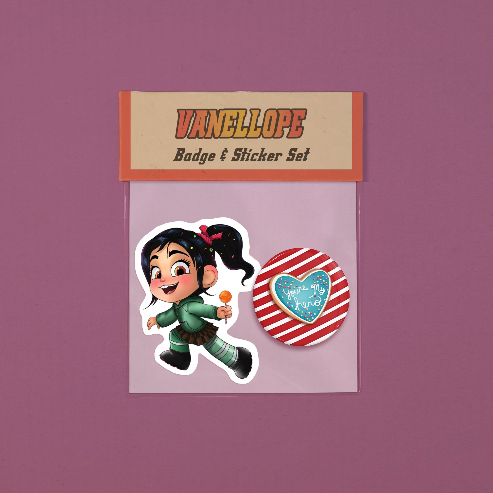 Vanellope Sticker & Badge Set - Etsy