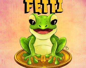 Fetti The Lucky Frog Vinyl Sticker
