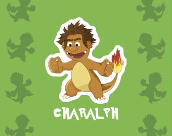 Charalph Waterproof Vinyl Sticker – Pokemon Disney Mashup
