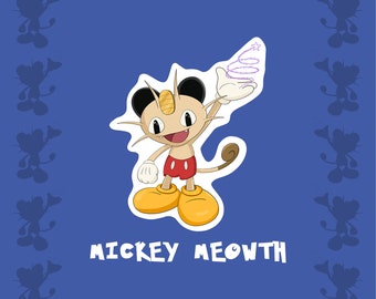 Mickey Meowth Sticker