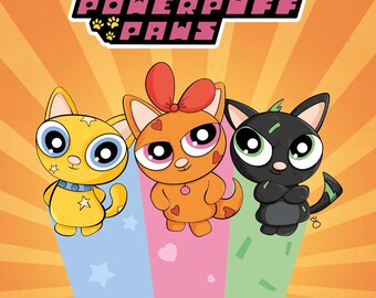 The Powerpuff Paws Vinyl Sticker