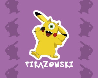 Pikazowski Sticker: Pokemon Disney Mashup, Waterproof Vinyl