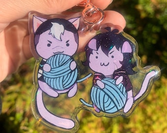 Sheith Space Kitties - Voltron Legendary Defender Epoxy Glitter Acrylic Keychain Charms