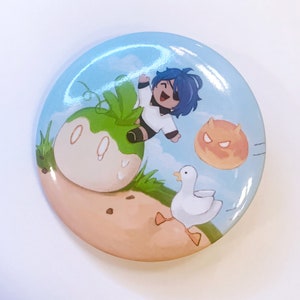 Kaeya & Monstadt Slime Friends 2.3 inch button pin