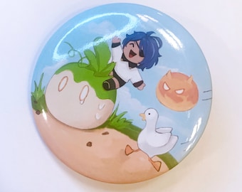 Kaeya & Monstadt Slime Friends 2.3 inch button pin