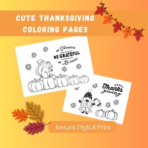 Thanksgiving Coloring Pages | Printable Coloring Sheets | Fall Coloring Activity for Kids