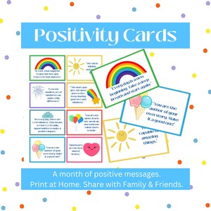 Affirmation Cards, Positivity Cards, Notes of Encouragement, Printable Notes, 31 Notes,  Encouraging Notes, Surprise Notes, Lunchbox Notes