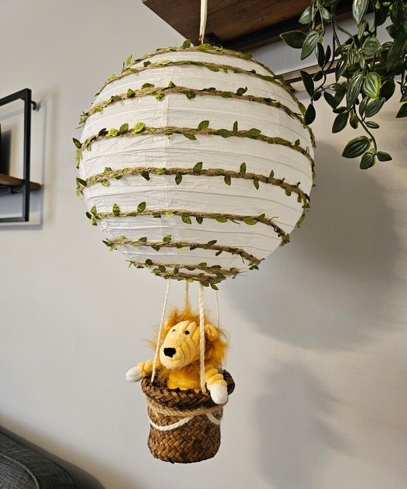Jungle Safari Themed Hot Air Balloon Light Shade Without Toy 26 Pounds