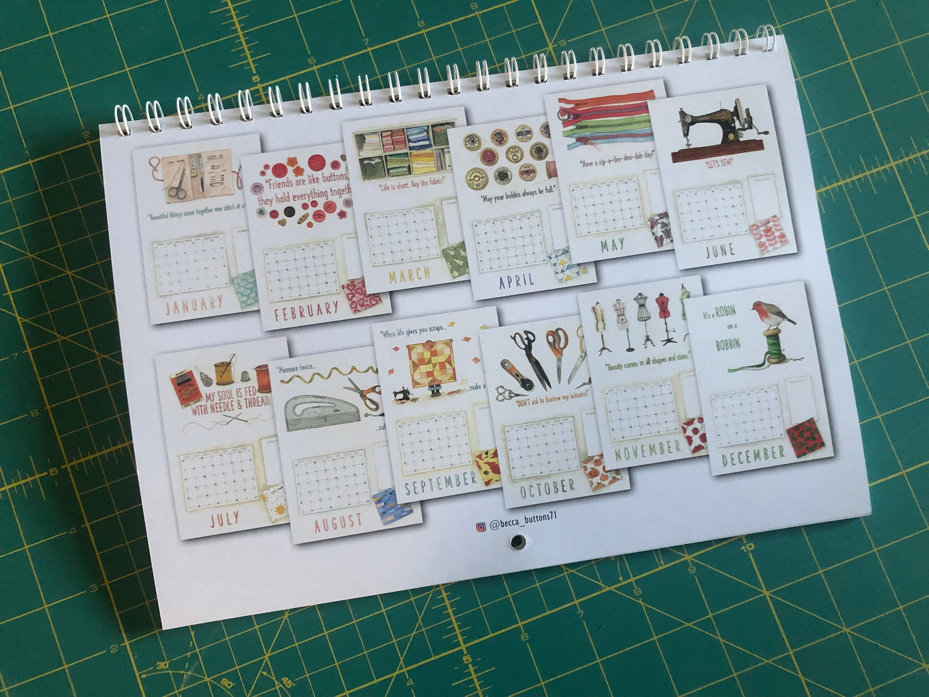 2024 Sewing Calendar Etsy UK