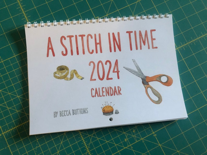 2024 Sewing Calendar Etsy UK