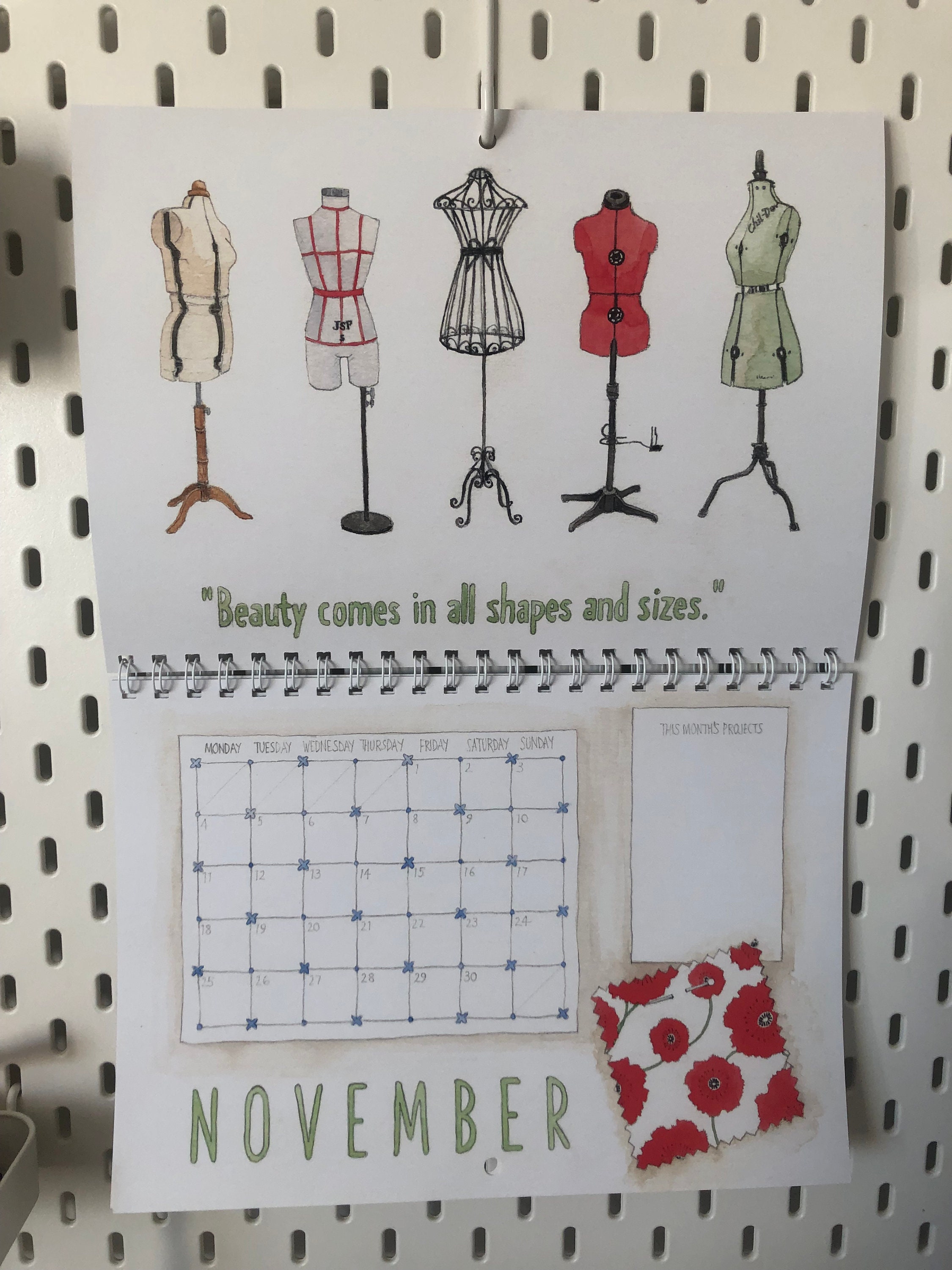 2024 Sewing Calendar Etsy UK