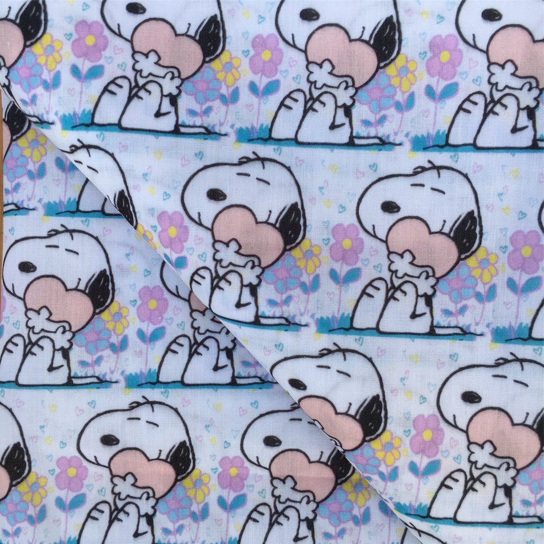 Snoopy Fabric Charlie Brown Fabric Peanuts Fabric Anime Etsy
