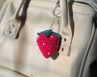 Crochet Cherry Keychain / Keyring / Handmade