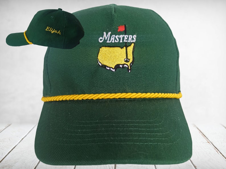 Masters-Hut, Golf-Hut-Namenspersonalisierung, Golf-Geschenke, USA-Karte Masters-Hut, Golf-Geschenke für Sie und Ihn, personalisierte Geschenke. Bild 1