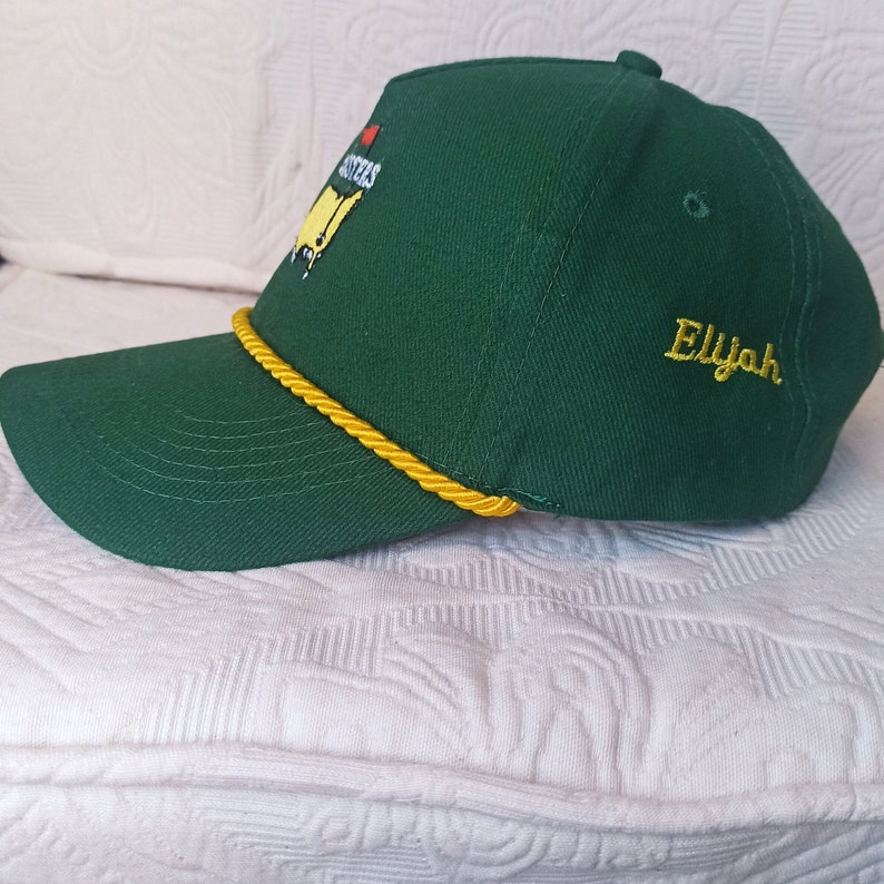 Masters-Mütze, Golf-Hut-Namenspersonalisierung, Golf-Geschenke, USA-Karte Masters-Mütze, Golf-Geschenke für Sie und Ihn, personalisierte Geschenke, Masters-Mütze. Bild 5