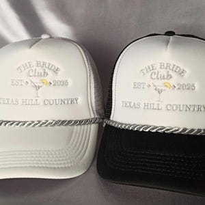 Custom Embroidered Foam Trucker Hat, Bachelorette Trucker Party Hats, Embroidery Personalized Wedding Guest Gift.