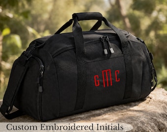 Travel Name Bag Monogram Initials Gym Bag Personalized Training Gifts Custom Bag Monogrammed Bags For Men Embroidered Travel Gifts For Him