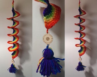 Rainbow Pride Crochet Spinner Pattern - Pride Wall Hanging or Decoration - Digital PDF - Beginner Friendly