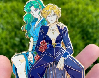 Haruka Tenoh Michiru Kaioh Harumichi Sailor Neptune Sailor Uranus Casual Fashion Enamel Pin