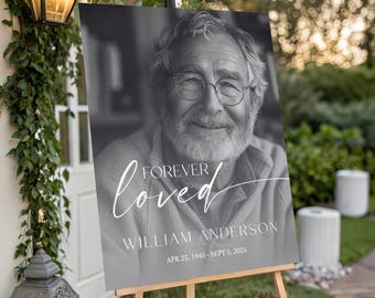 Funeral Welcome Sign Template, Editable Celebration of Life Poster, Printable Memorial Sign, Memorial Display Sign, Celebration of Life