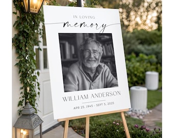Funeral Welcome Sign Template, Editable Celebration of Life Poster, Printable Memorial Sign, Memorial Display Sign, Celebration of Life