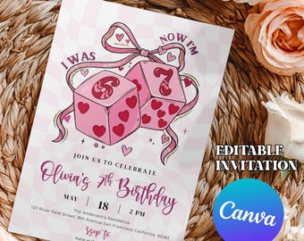 6-7 Birthday Invitation for Girls, Editable Meme Trending Six Seven Party Invite, Bruh, Girl Birthday Kids Birthday Digital Invite, 6-7 Bruh