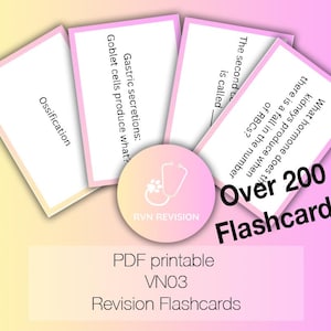 Vetskills VN03 Veterinary Nursing 200+ Flashcards | Principles of Veterinary Nursing Care  |  Anatomy and Physiology** DIGITAL DOWNLOAD **