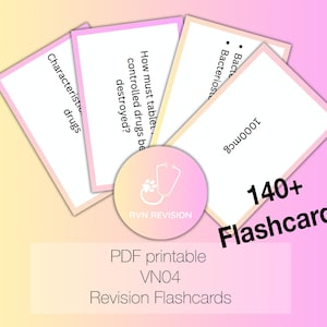 Vetskills VN04 Veterinary Nursing Revision Flashcards | Pharmacology and Dispensary Management | **DIGITAL DOWNLOAD**