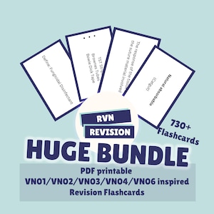 HUGE bundle | Vetskills Veterinary Nursing Revision Flashcards | VN01 VN02 VN03 VN04 VN06 | **DIGITAL DOWNLOAD**