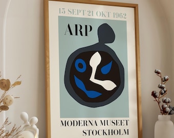 ARP Moderna Museet Stockholm Abstract Modern Art Print 1962