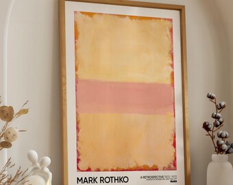 Mark Rothko Abstract Art Print, Beige Pink Color Field (Matte Paper Finish)