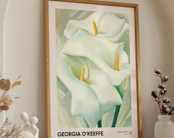 Georgia O'keeffe Calla Lilies Poster, Vintage Floral Art Print - Etsy