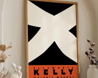 Ellsworth Kelly Exhibition Poster, Galerie Maeght, Black and White