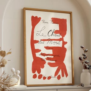 Impression d'art Picasso vintage : couverture de livre Le Chant des Morts, Mid-Century moderne