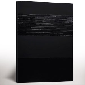 Pierre Soulages Pop Modern Wall Art Decor, stampa su tela nero intenso, mostra astratta, regalo di inaugurazione della casa