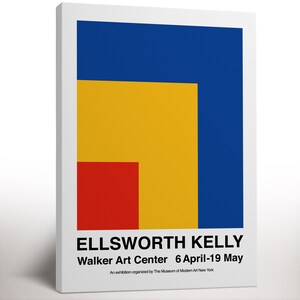 Ellsworth Kelly Museum Gallery Exhibition Canvas Poster, Geometric Shape Poster, Famous Minimalist Print, Vintage Minimalist Art Print