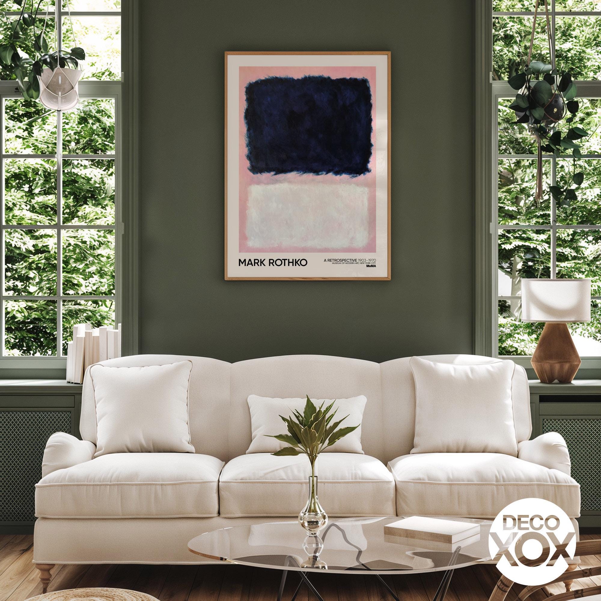 インテリアに映えるモダンアート F6油絵『Rothkoに魅せられて』額装済 Mark Rothko Exhibition Poster, Abstract Art, Modern Wall Decor