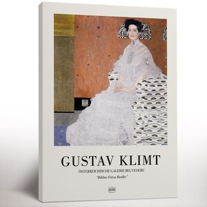 Gustav Klimt Exhibition Canvas Print, Bildnis Fritza Riedler, Modern Woman Portrait Painting, Art Nouveau, Gallery Wall Art