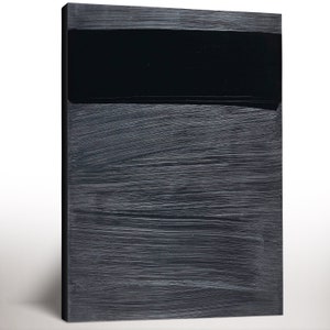 Stampa su tela di Pierre Soulages, stampa artistica da parete in nero e grigio, mostra astratta, dipinto moderno alla moda, regalo di inaugurazione della casa