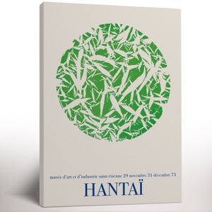 Simon Hantai Abstraktes Grünes Poster Leinwanddruck, Vintage Wohnkultur, Ausstellungsplakat, Einweihungsgeschenk, Kunstliebhaber Geschenk