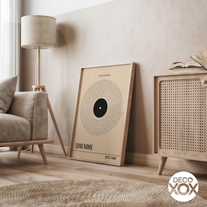 Song Lyrics Print: Personalized Vinyl Art (Matte Paper, Multiple Sizes) - P2 image 8